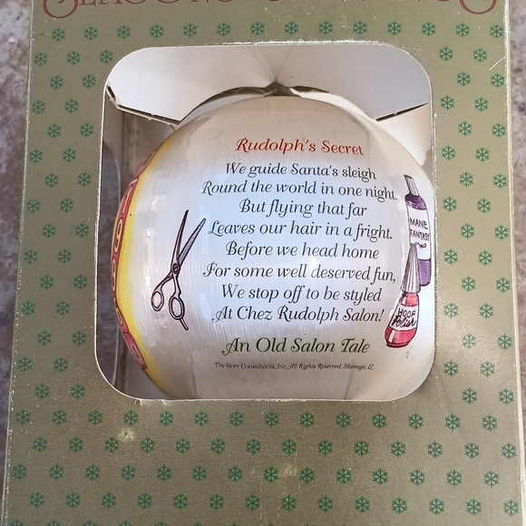 ☆NIB The Story Consultants Rudolphs Secret/An old salon tale Christmas Ornament - Picture 4 of 5